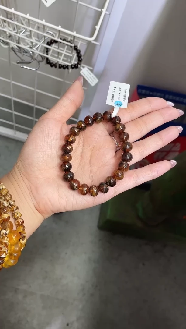 【闪购商品】琥珀裸石未镶嵌10+花蜡手串
