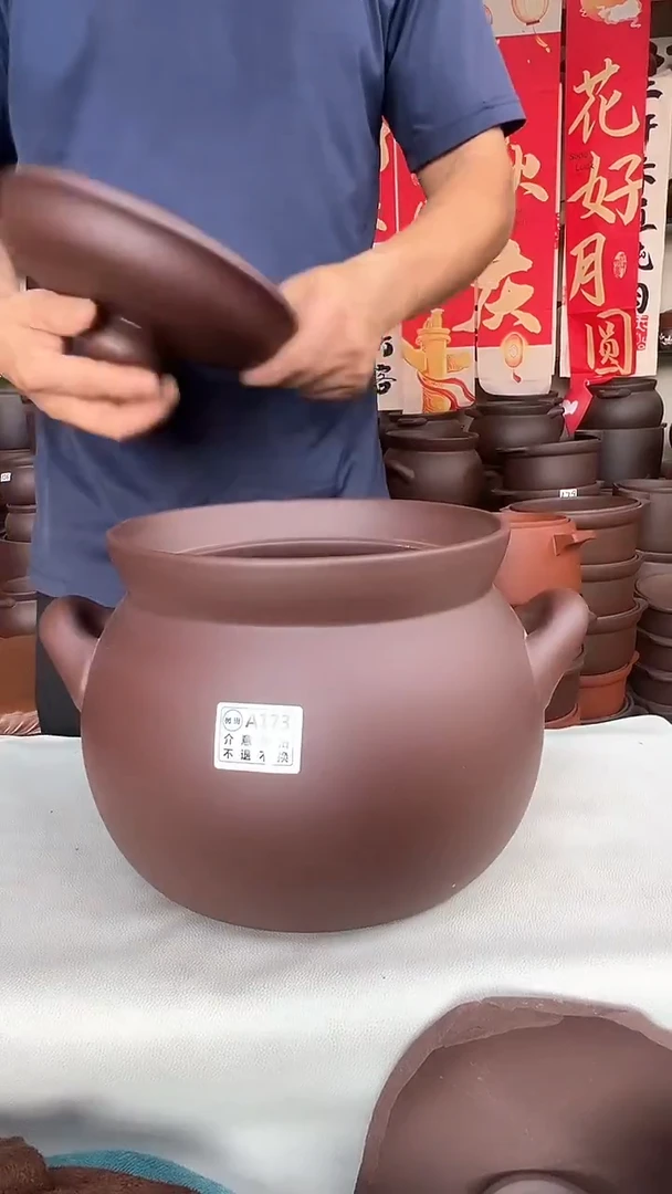 宜兴紫砂微瑕7升大肚煲A173