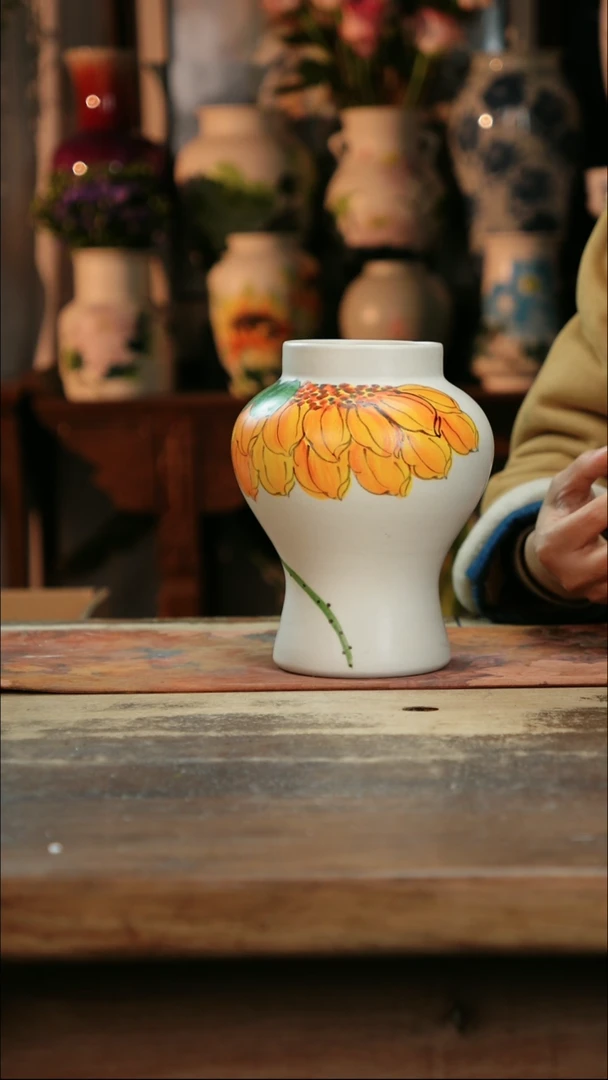 【闪购商品】瓷片景德镇纯手工釉下彩精品花瓶