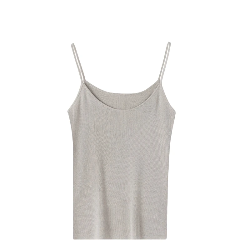 【莱赛尔+桑蚕丝】夏季针织小吊带女背心打底百搭修身可外穿5525021