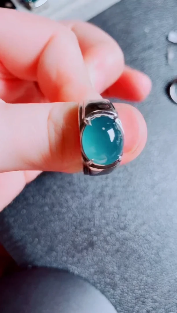 银S925镶嵌戒指翡翠1111