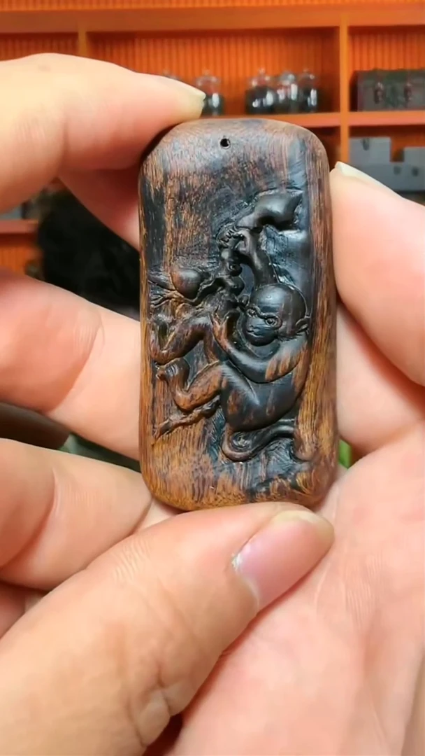 沉香吊坠193号生肖猴15g多样性发一