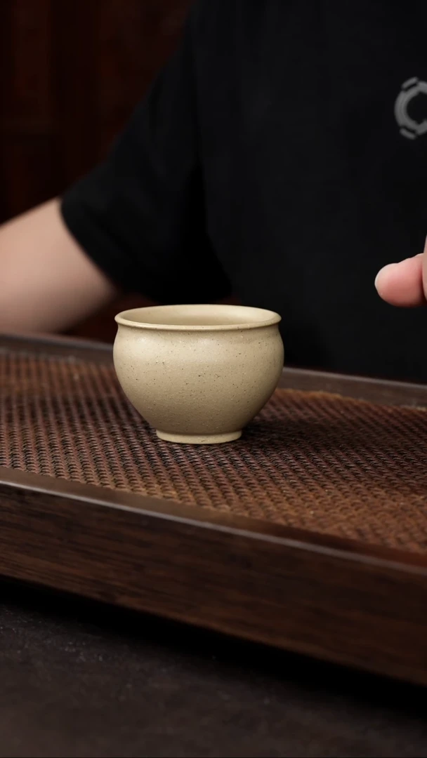 茶杯紫砂本绿圆融杯