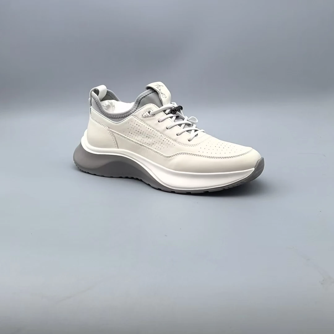 （孤品微瑕介意勿拍）新款轻质厚底系带男士皮鞋休闲鞋C226