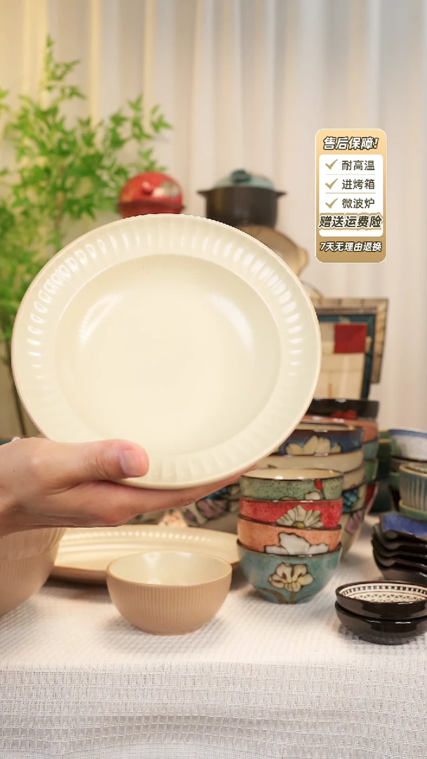 瓷片2只装8寸深盘1111