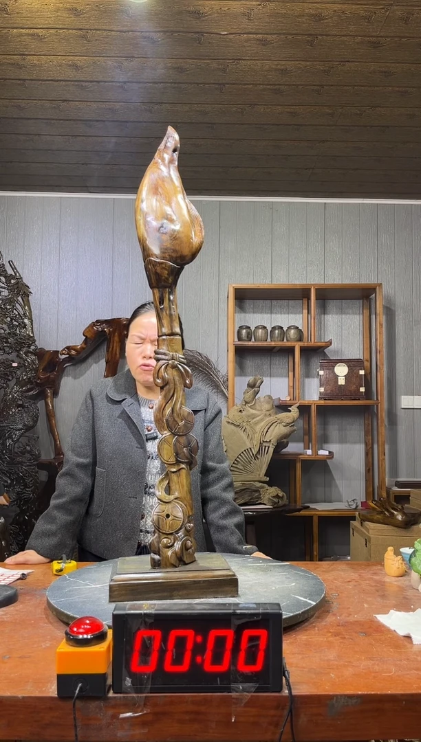 金丝楠小*雷阴沉木妙笔生花摆件