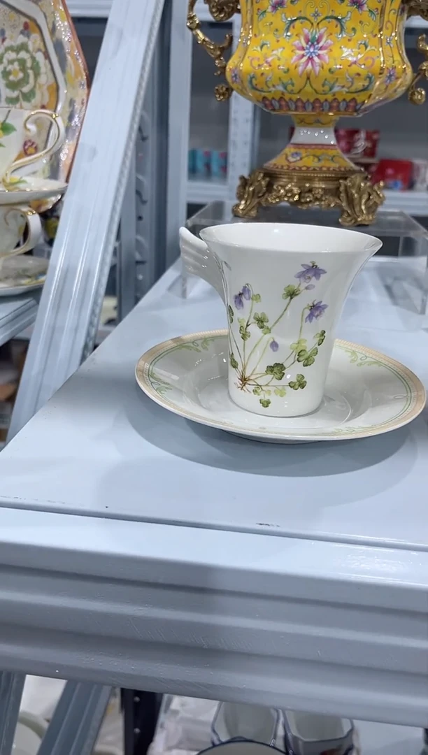 瓷片日用陶瓷（简装）咖啡杯一套