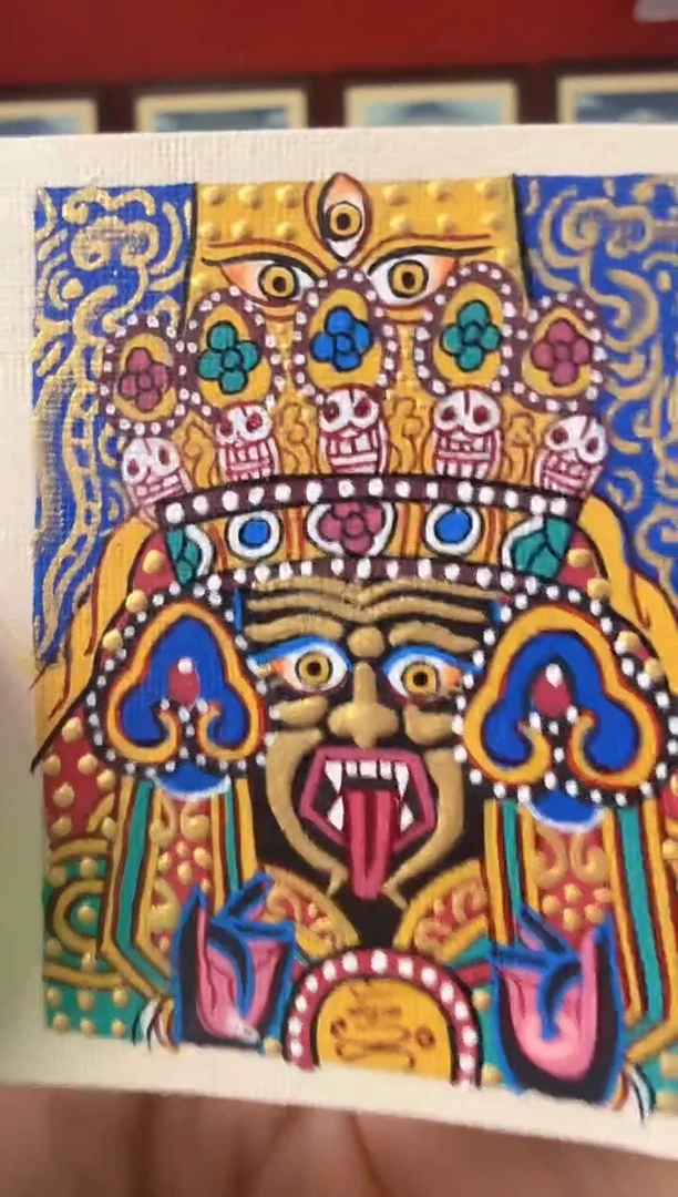 吊坠扎基拉姆-热贡纯手绘唐卡 娜娜