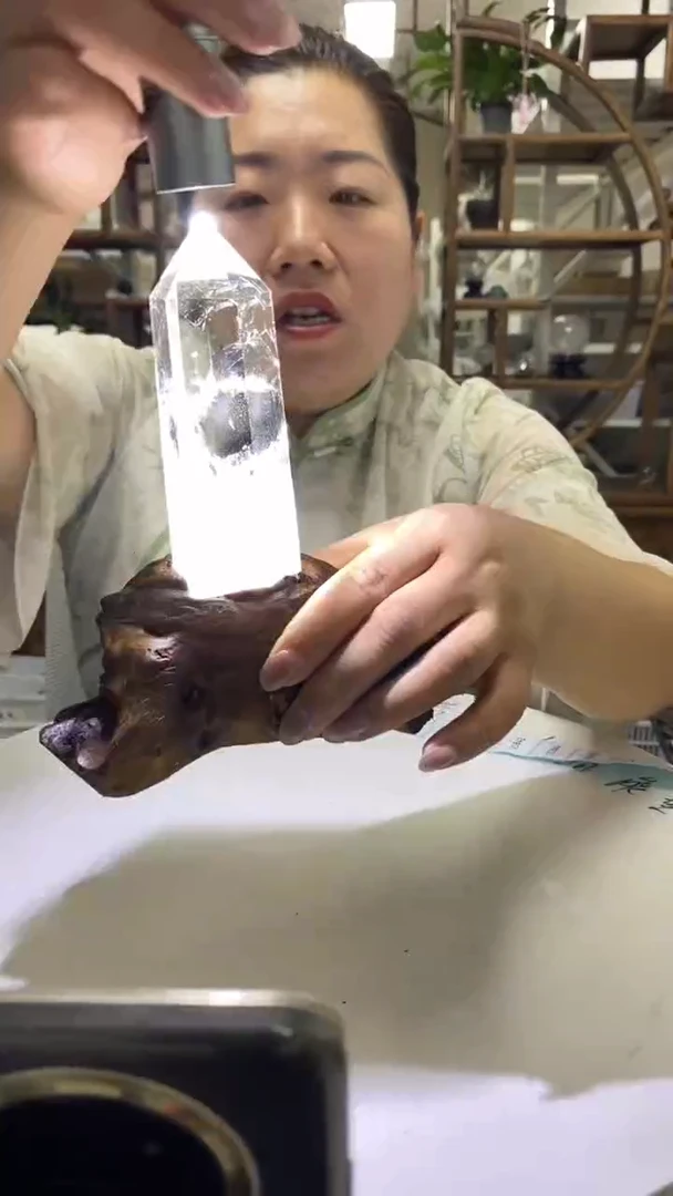 水晶珠宝半成品未镶嵌白水晶柱子D837