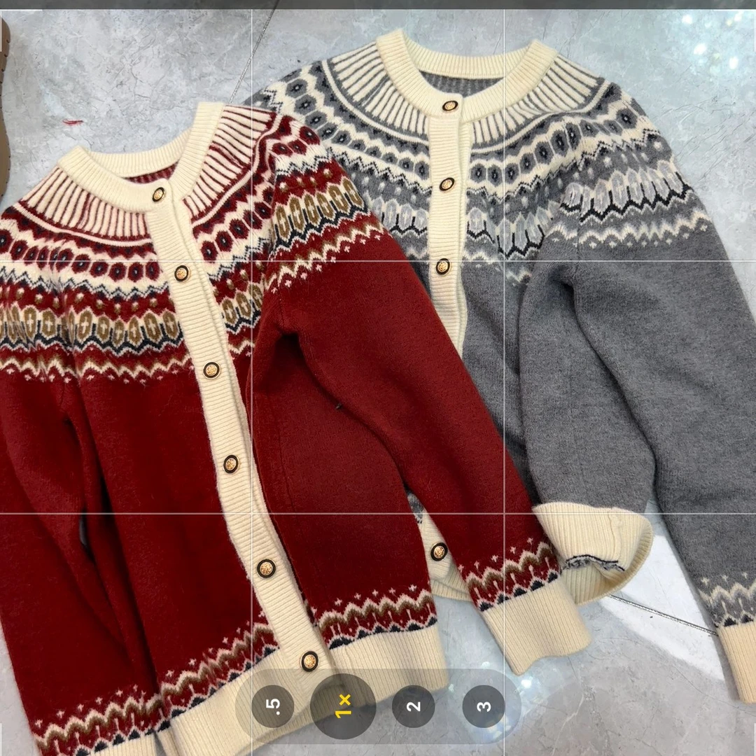 （香香A998）百搭韩系开衫刺绣毛衣女