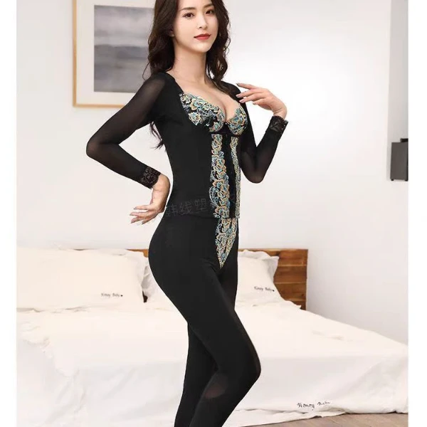 米兰长款秋冬保暖长裤黑色身材管理器收腰腹瘦胳膊腿提臀性感显瘦