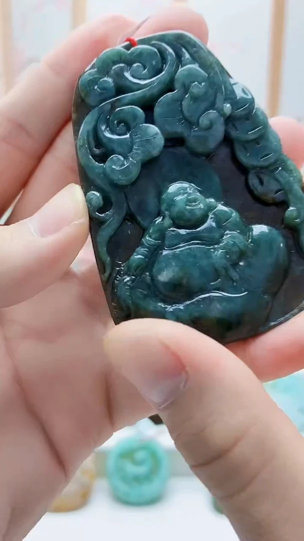 未镶嵌定制翡翠4812bb-毛货挂件33