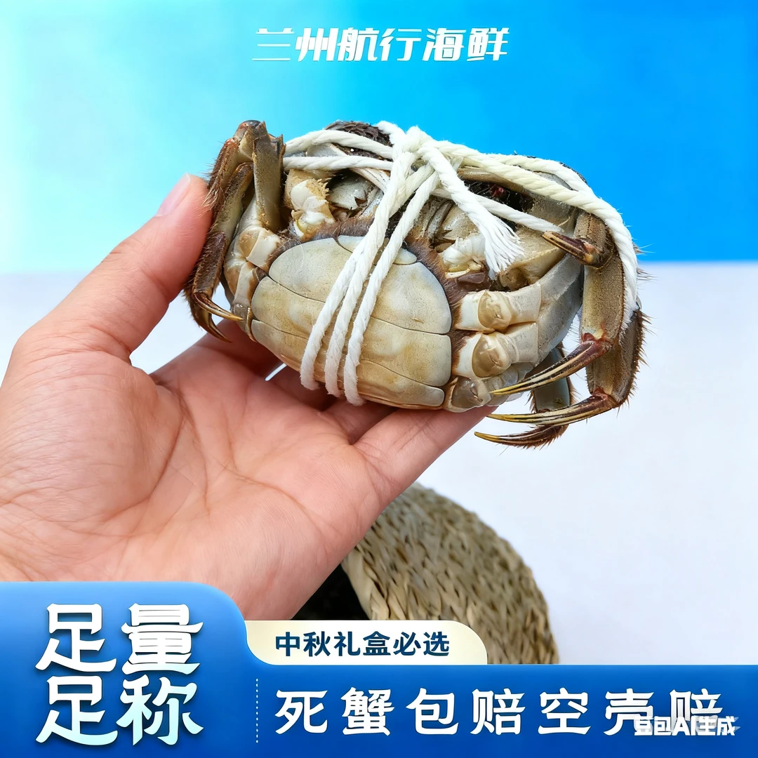 《鲜活》江苏大闸蟹3两母蟹5只甘肃省内包邮鲜活到家
