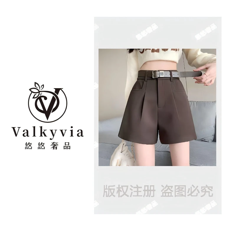 【Valkyvia/悠悠奢品】短裤高腰阔腿裤878