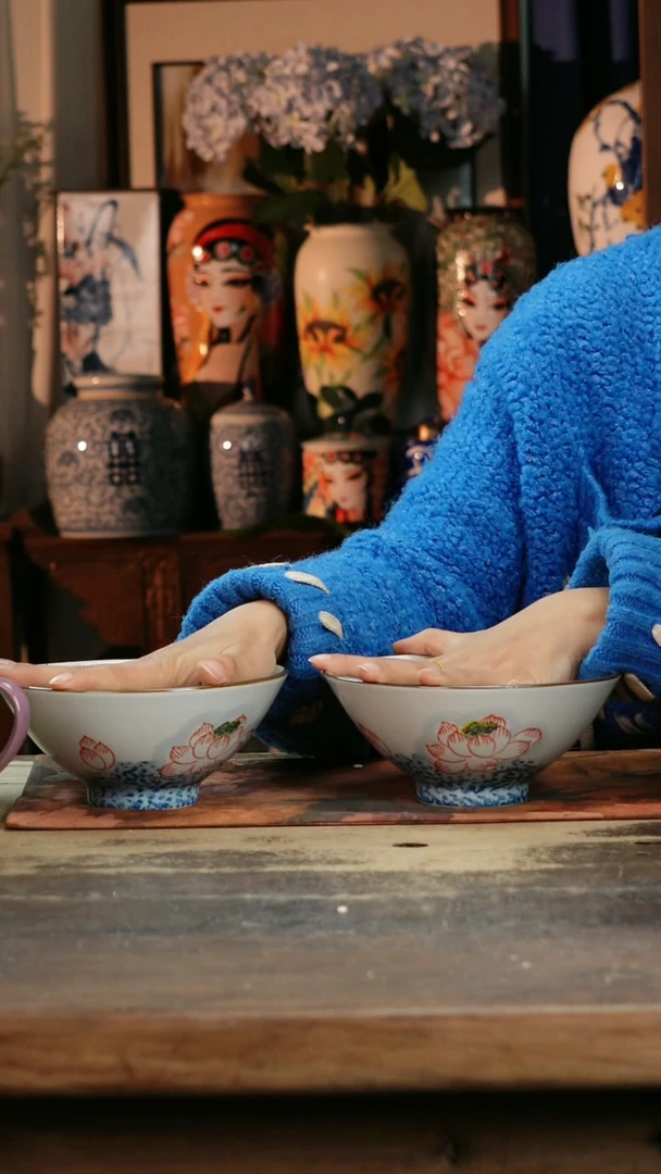 【闪购商品】瓷片景德镇纯手工釉下彩精品花瓶