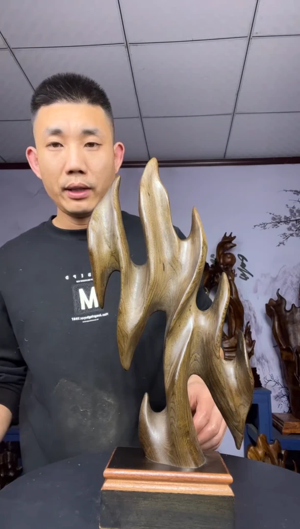 金丝楠木头款神****辉金丝楠木工艺品摆件