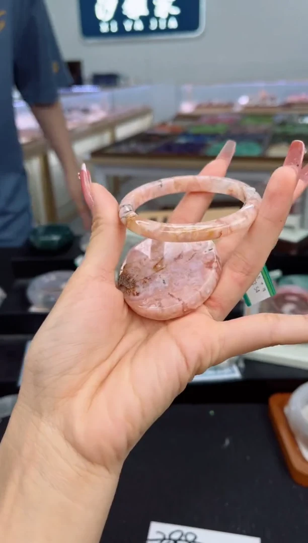 石英质玉手镯未镶嵌54圈口（赠品镯心）142636