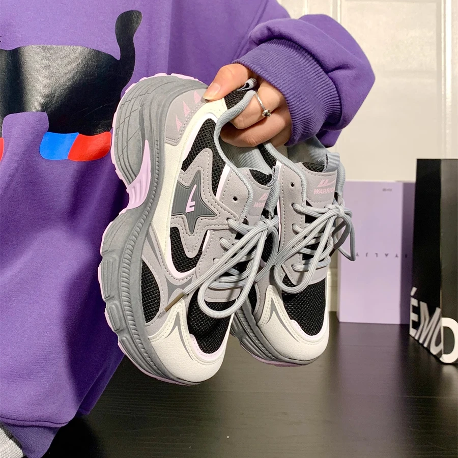 回力复古厚底老爹鞋女2025夏季小众厚底轻便运动鞋女百搭休闲鞋子