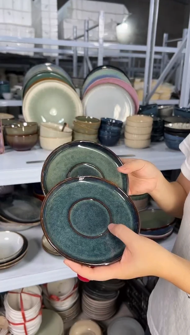 陶瓷外贸尾货瑕疵满20包邮X2碟子