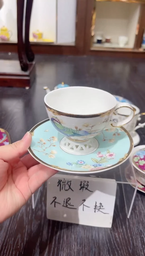 36%以上骨粉骨瓷咖啡杯碟  客户标底碟