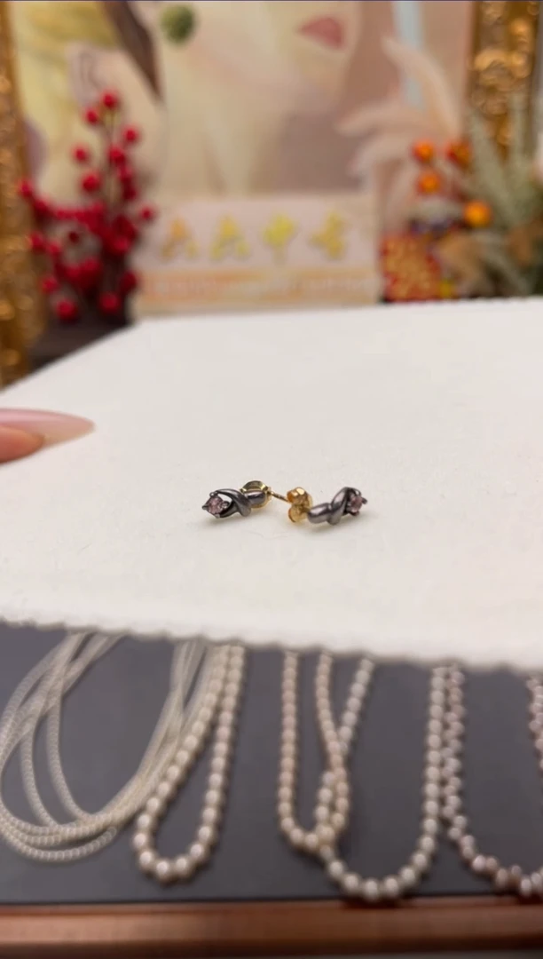 【闪购商品】碧玺耳饰18K金镶嵌ap6539