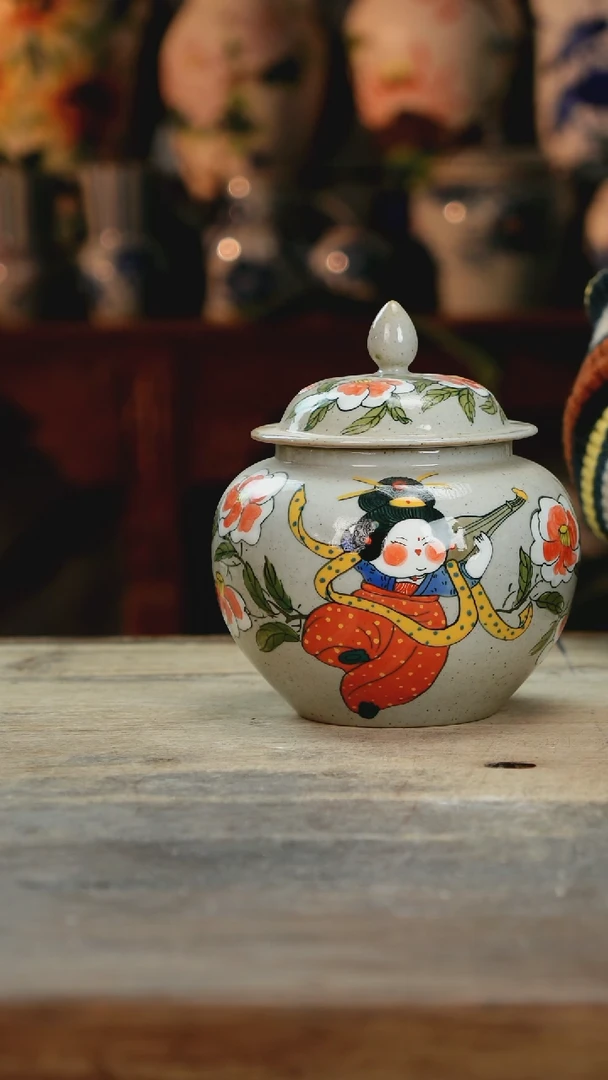 【闪购商品】瓷片景德镇纯手工釉下彩精品花瓶