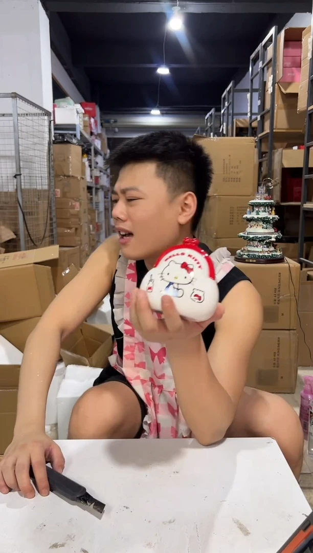 瓷片kt猫钱包造型存钱罐