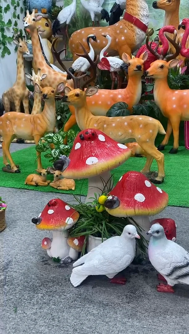 树脂蘑菇鸽子各一套