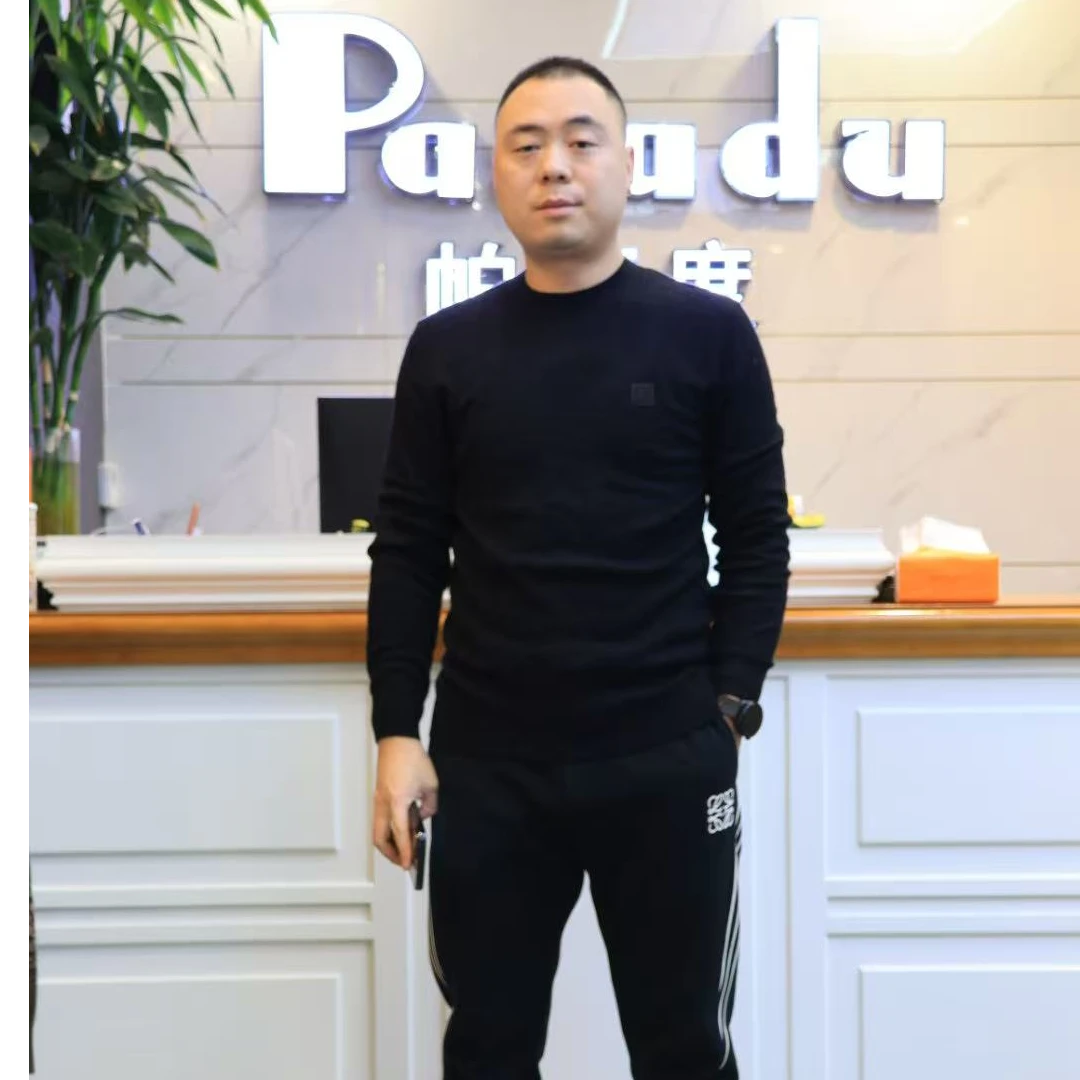 帕萨度男士时尚休闲黑色潮流毛衫5209