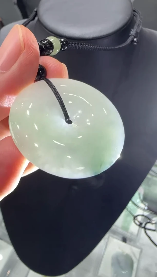 未镶嵌挂件翡翠A货翡翠多样性底色平安扣