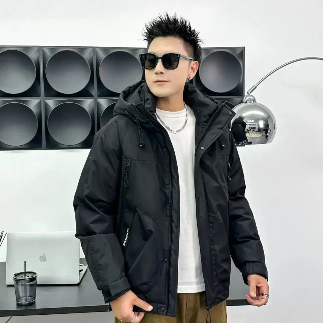 8816-冬季连帽男士休闲时尚户外工装百搭保暖防寒服非标