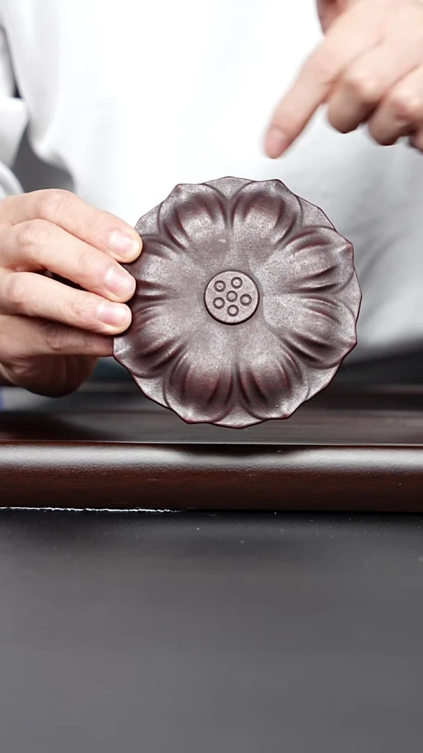 茶壶紫砂全手工铁血红砂莲花壶承