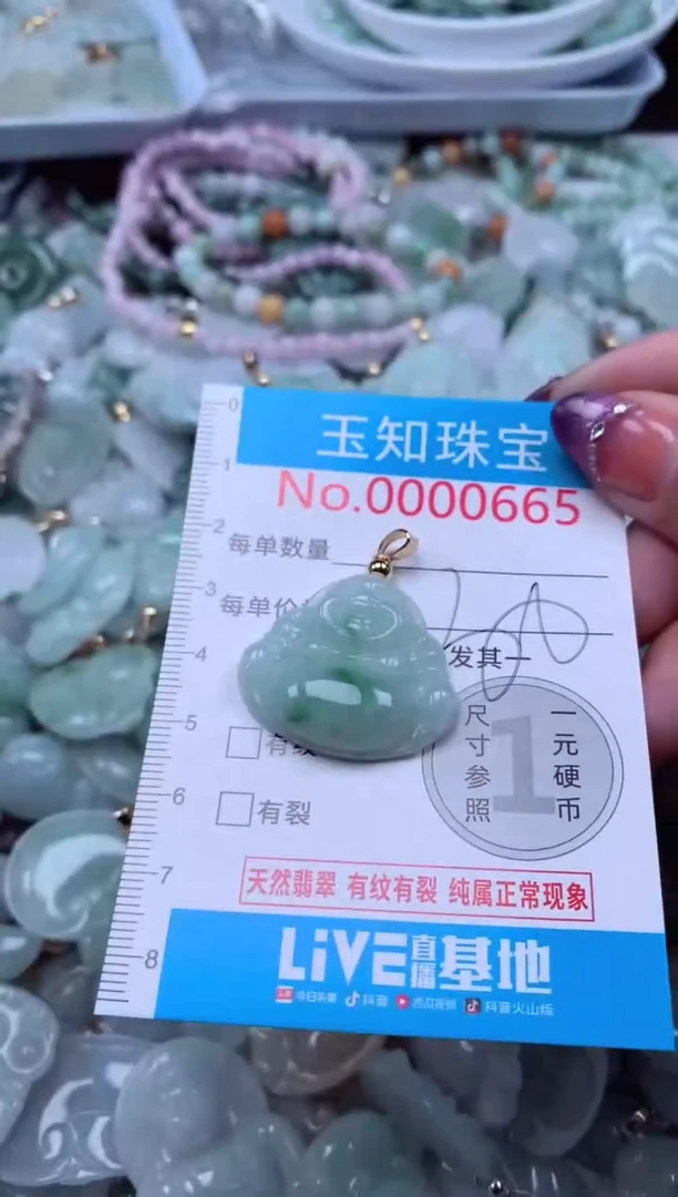 翡翠未镶嵌吊坠(不含链)665