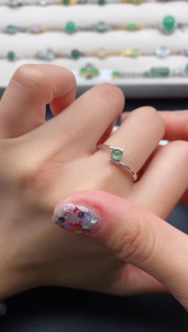 银S925镶嵌戒指翡翠11111111111+8