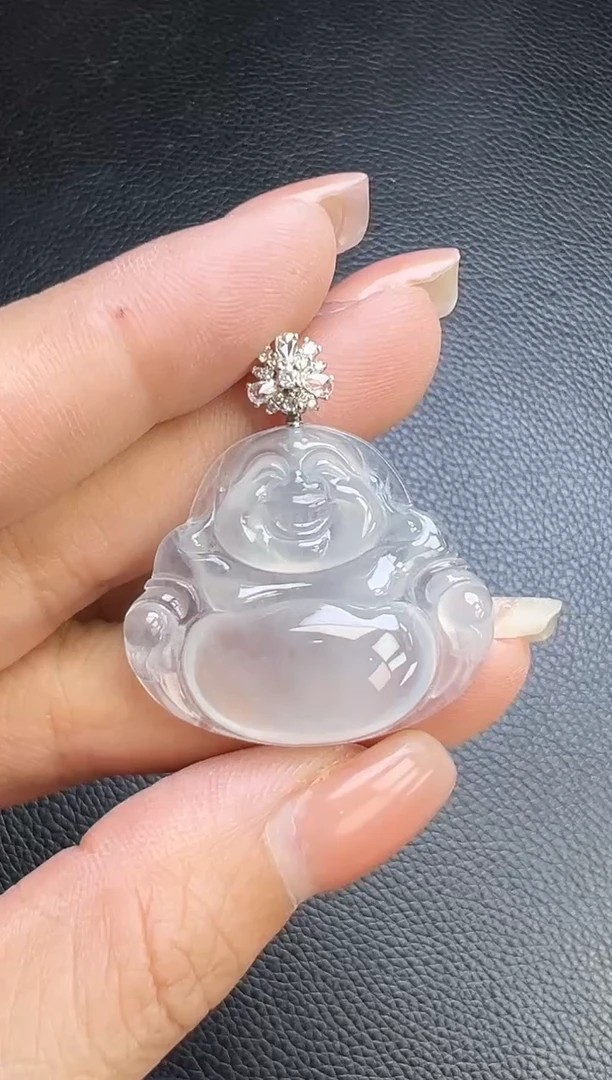 翡翠18K金镶嵌颈饰YM1082-3 佛公