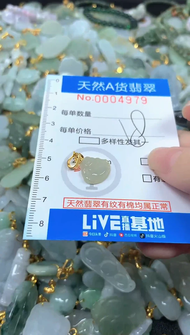 颈饰未镶嵌翡翠净货挂件-4979