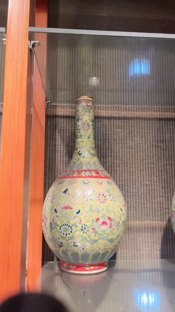 【闪购商品】瓷古彩陶瓷瓶摆件9