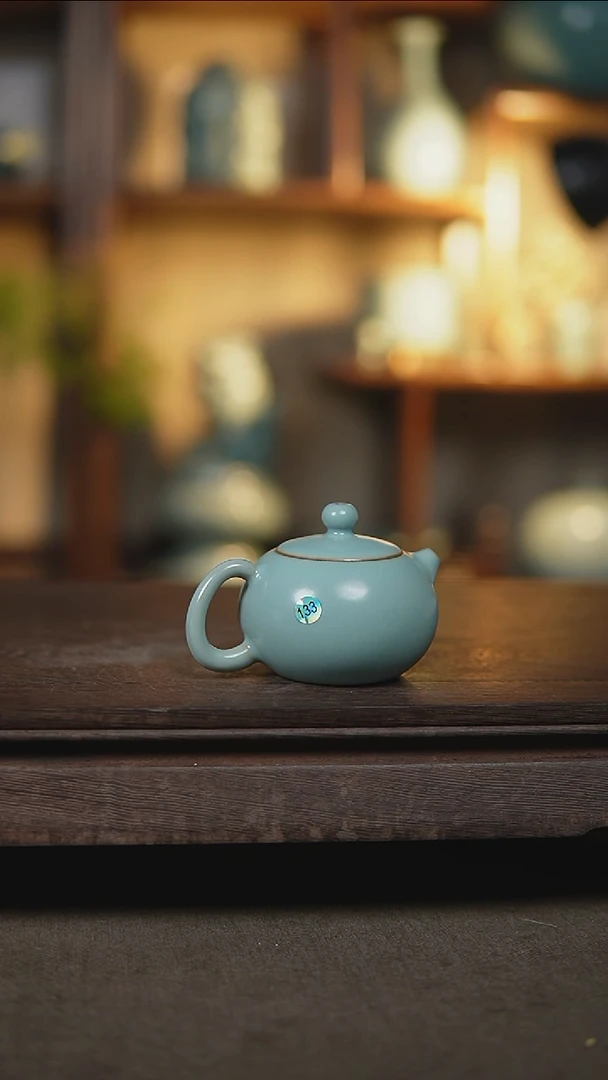 【闪购商品】杯仿古天青小西施壶瑕133