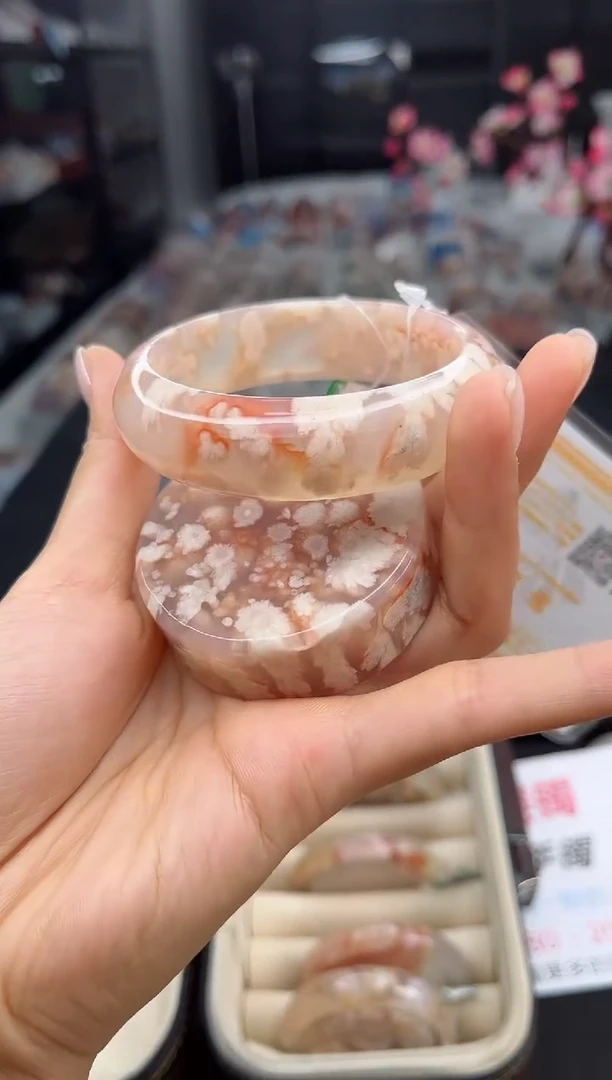 石英质玉手镯未镶嵌57圈口（赠送镯心）6674985