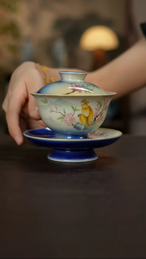 杯景德镇陶瓷杯碗柴烧多人