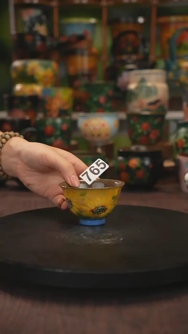 紫砂油画手绘釉下彩765