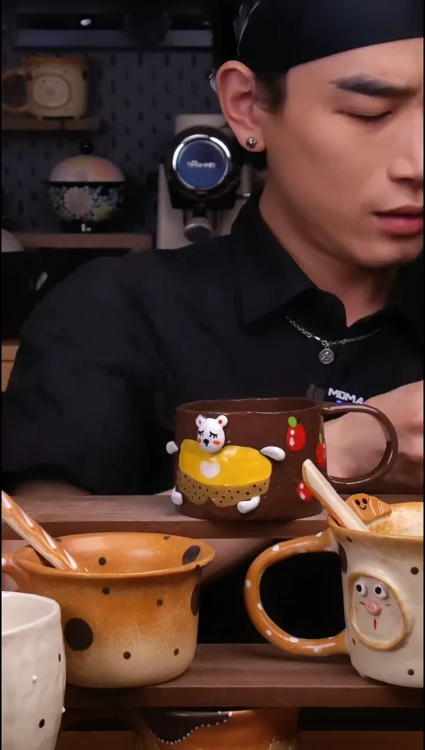 杯子景德镇可爱设计师款陶瓷