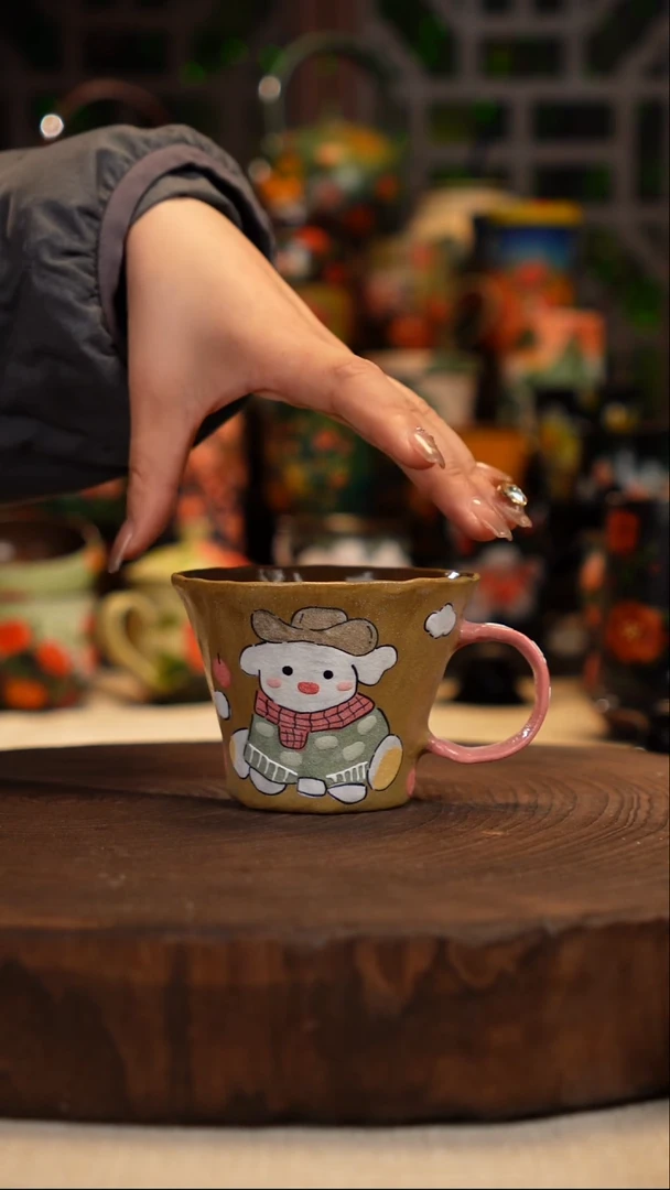 油画    釉下彩   杯子