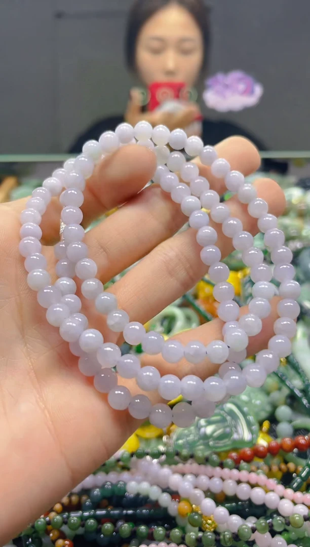 颈饰未镶嵌翡翠5MM/L/翡翠A货，一件也是批发价
