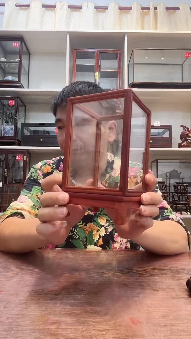 花梨木类波****）10*10*14玻璃罩634