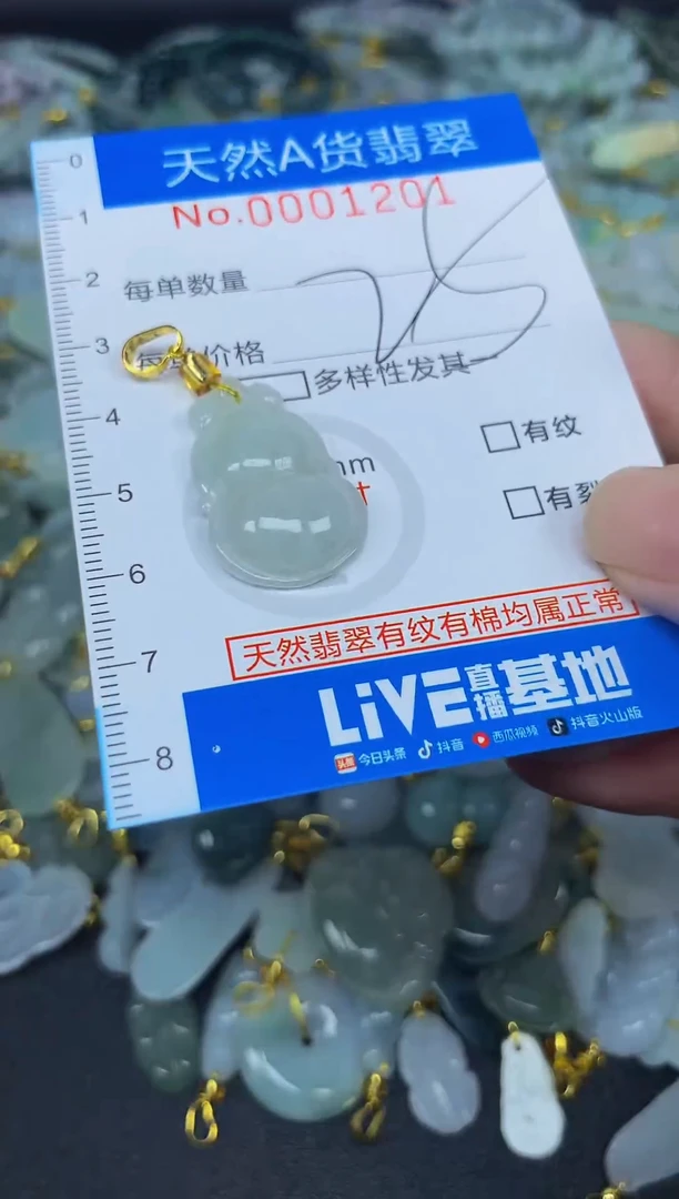 颈饰未镶嵌翡翠净货挂件-1201
