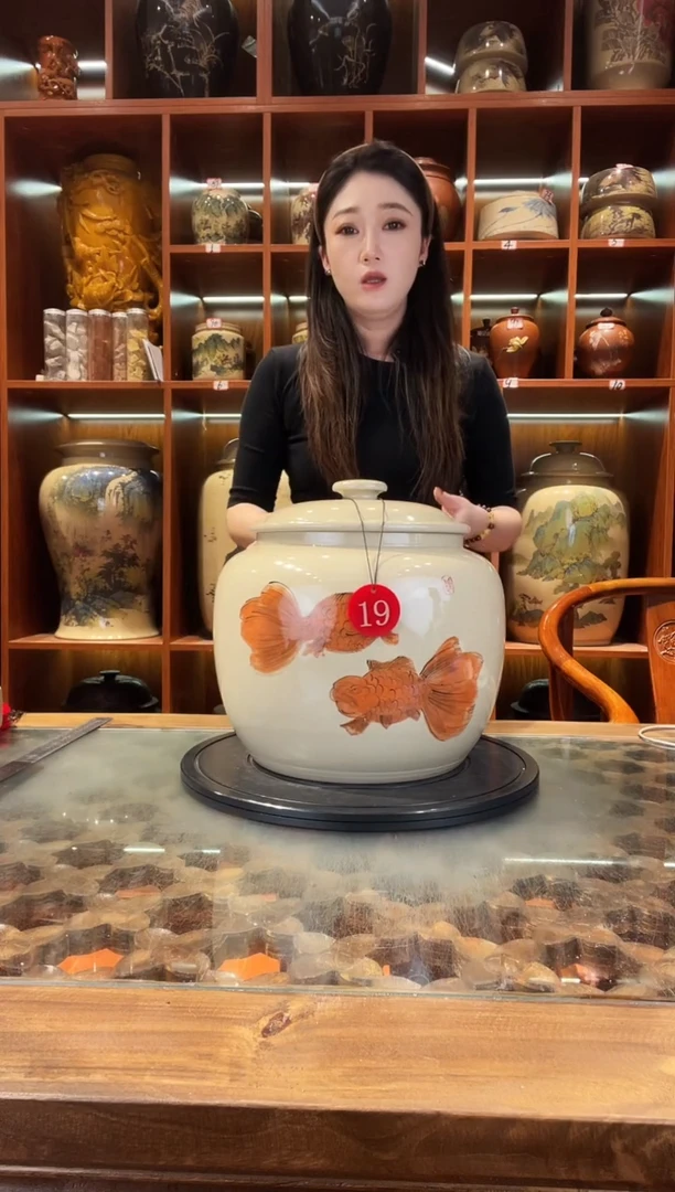 罐李正龙作品白泥缸@19