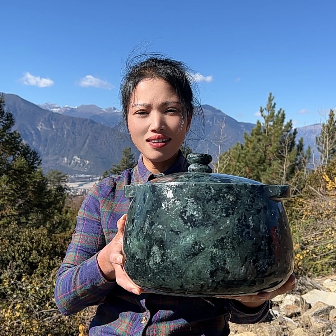 【竹林妹】墨脱/石锅西藏帮辛天然皂石炖甜菜头半手工【如意大肚款】