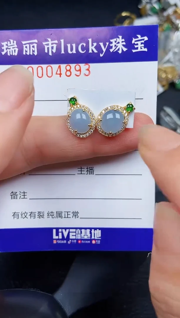 翡翠银S925镶嵌颈饰4893