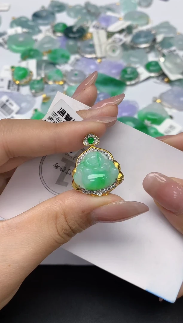 颈饰未镶嵌翡翠天然缅甸a货翡翠百元以上9元证书费自理